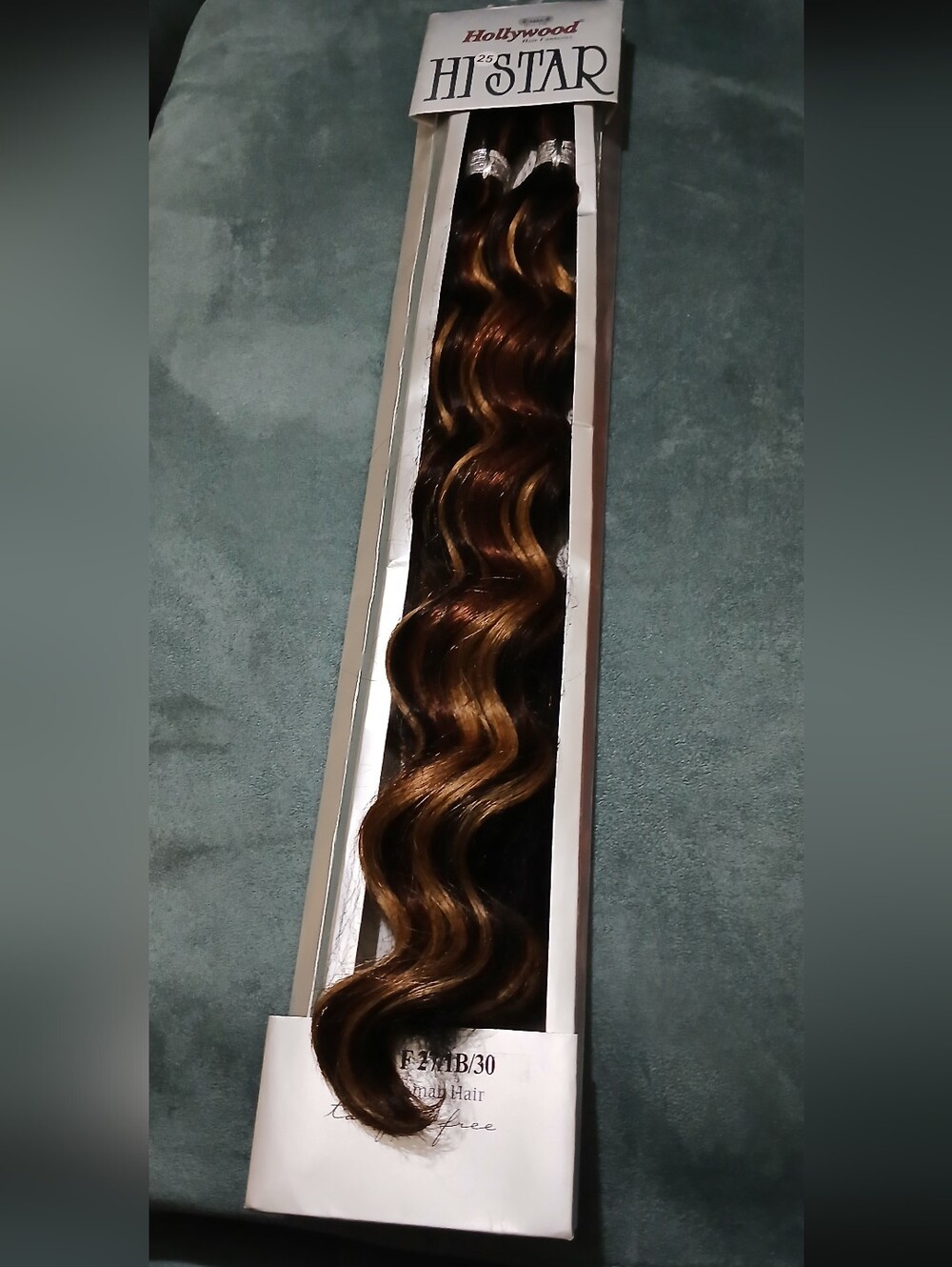 18" Hollywood Hi Star Deep Waves 100% Human Hair For Braiding F27/1B/30 (2 Pack)